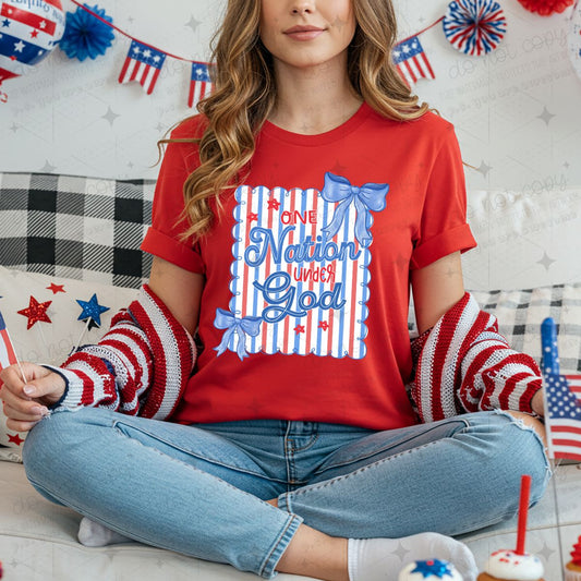 COQUETTE ONE NATION UNDER GOD - COMPLETED TEE