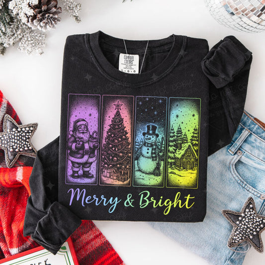 MERRY AND BRIGHT - DTF TRANSFER