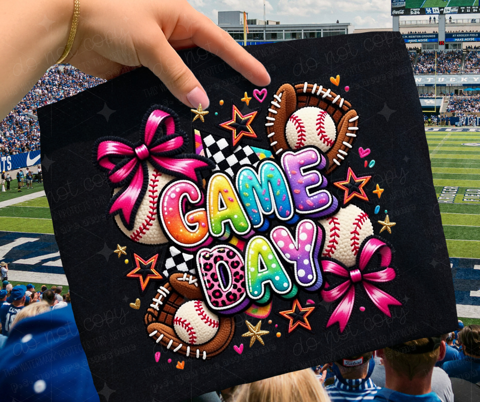 GAME DAY NEON BASEBALL - DTF TRANSFER