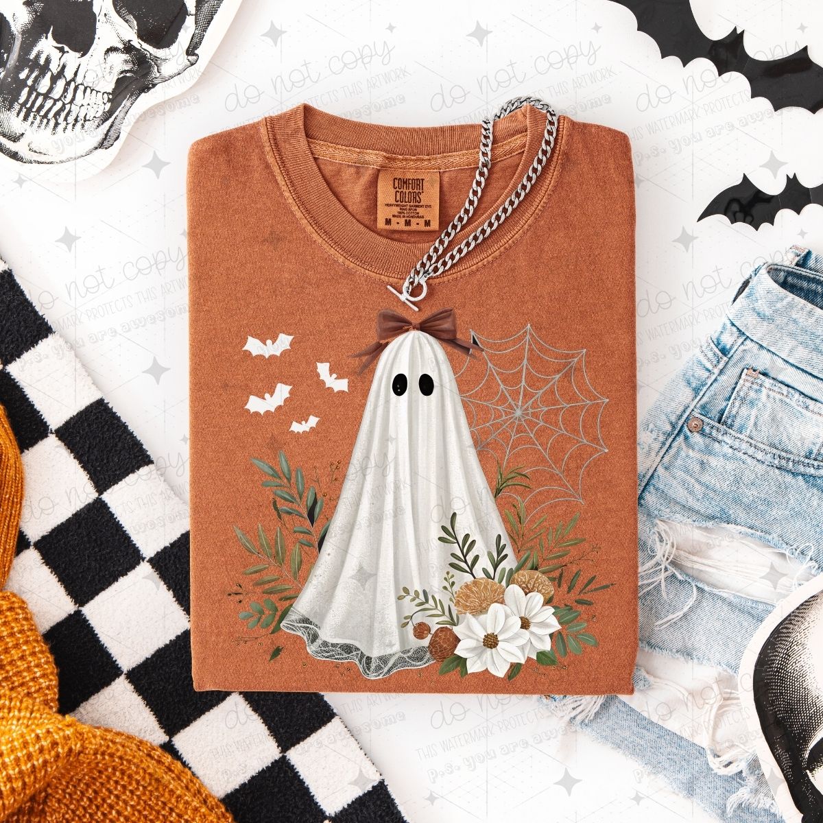 COQUETTE FLORAL GHOST - DTF TRANSFER