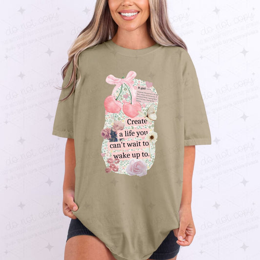 COQUETTE CREATE A LIFE - COMPLETED TEE