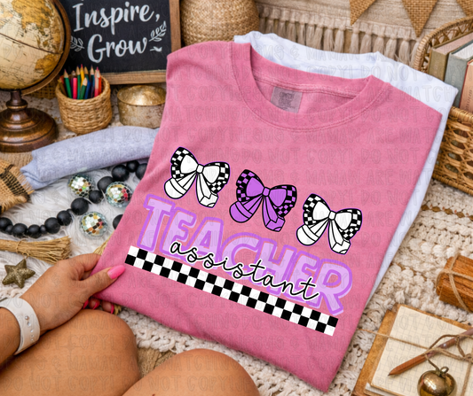 TEACHER ASSISTANT PURPLE - DTF TRANSFER