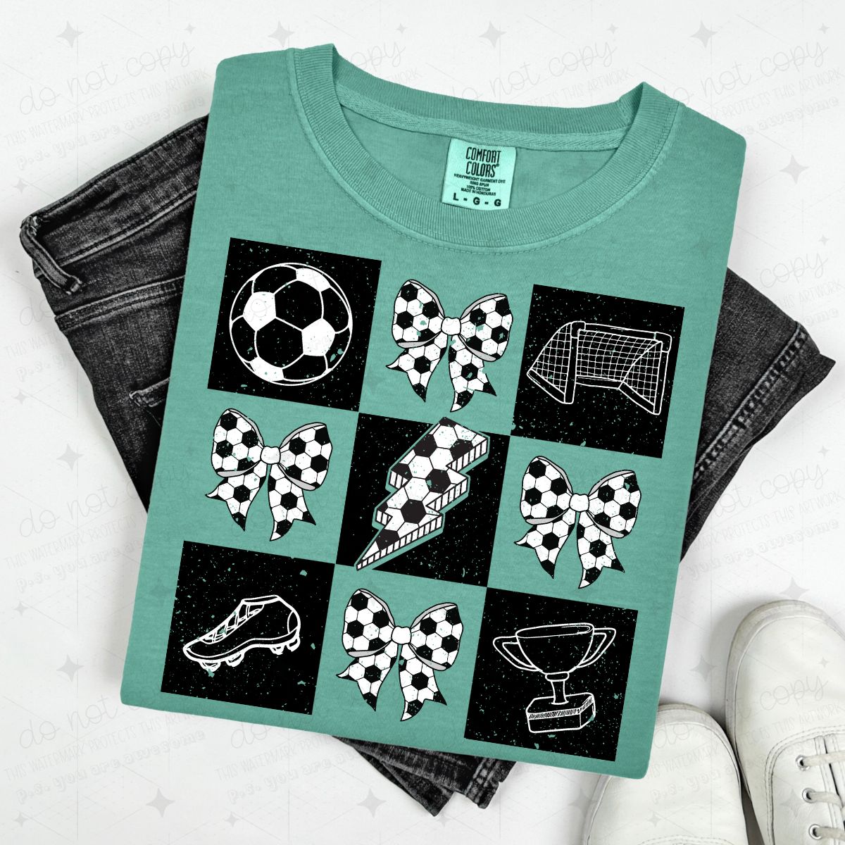 COQUETTE SOCCER GRID - DTF TRANSFER