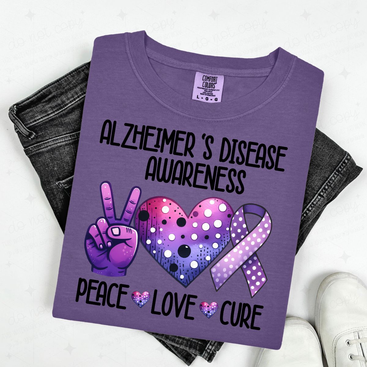 ALZHEIMER'S DISEASE AWARENESS - DTF TRANSFER