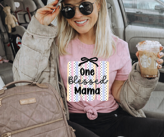 ONE BLESSED MAMA - DTF TRANSFER