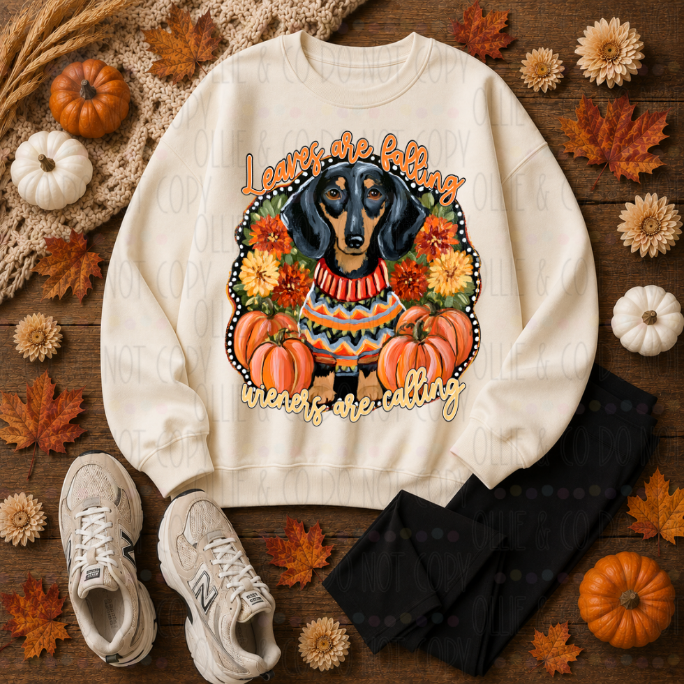 LEAVES ARE FALLING WIENERS ARE CALLING - DTF TRANSFER