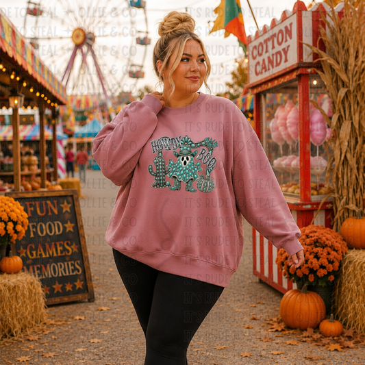 HOWDY BOO TURQUOISE - DTF TRANSFER