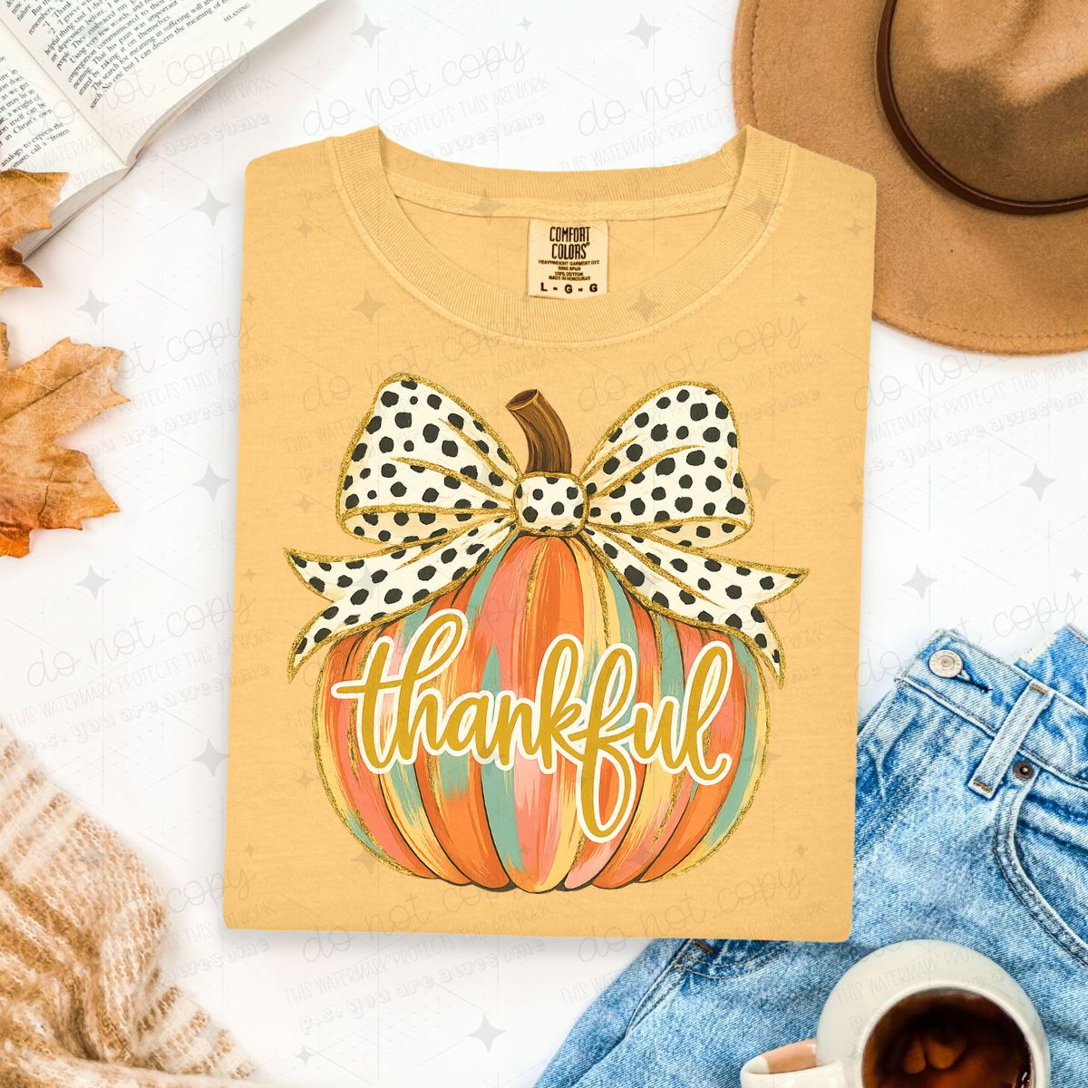 COQUETTE THANKFUL PUMPKIN - DTF TRANSFER