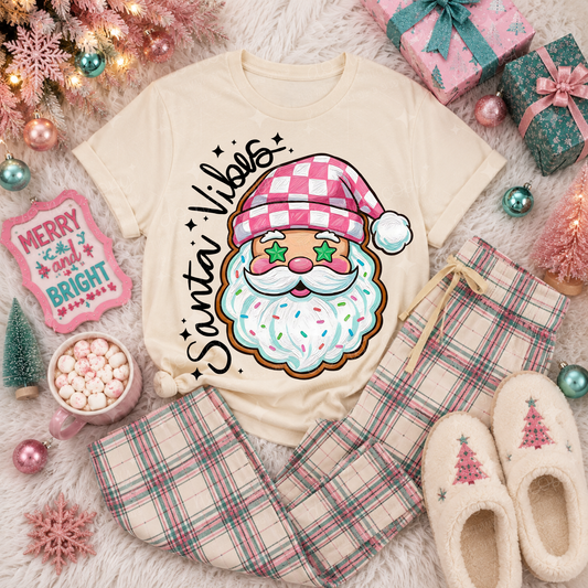 SANTA VIBES LIGHT - DTF TRANSFER