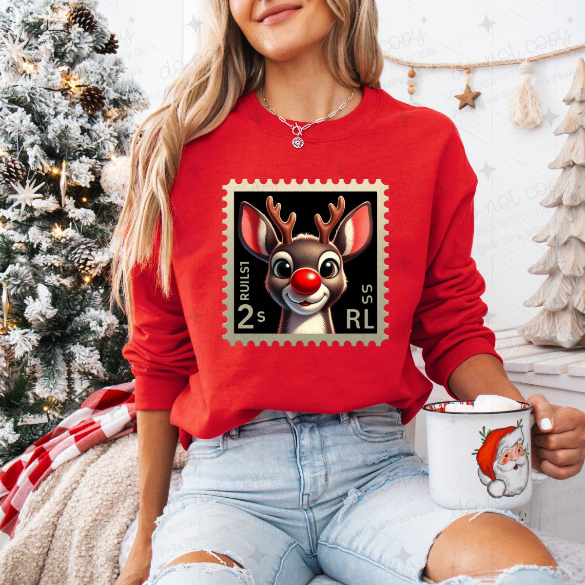 RUDOLPH POSTAGE - DTF TRANSFER
