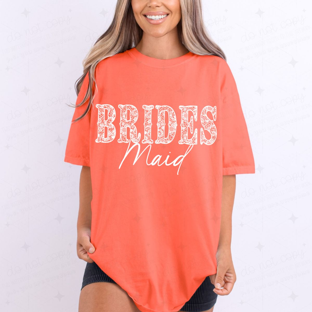 BRIDESMAID - FAUX LACE - DTF TRANSFER