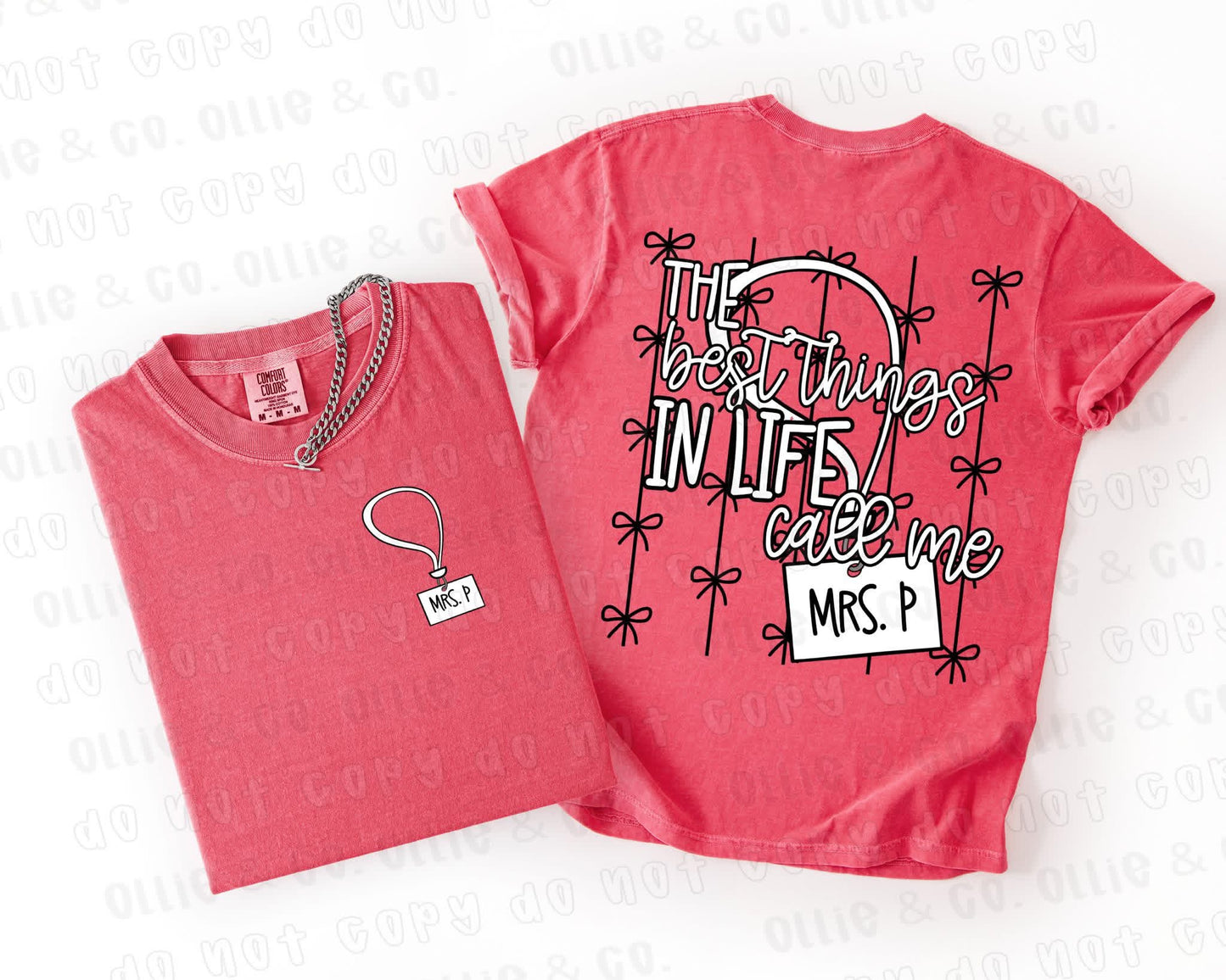 THE BEST THINGS IN LIFE CALL ME - FRONT+BACK - CUSTOM TRANSFER