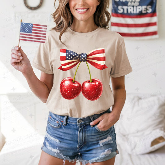COQUETTE PATRIOTIC CHERRIES - DTF TRANSFER