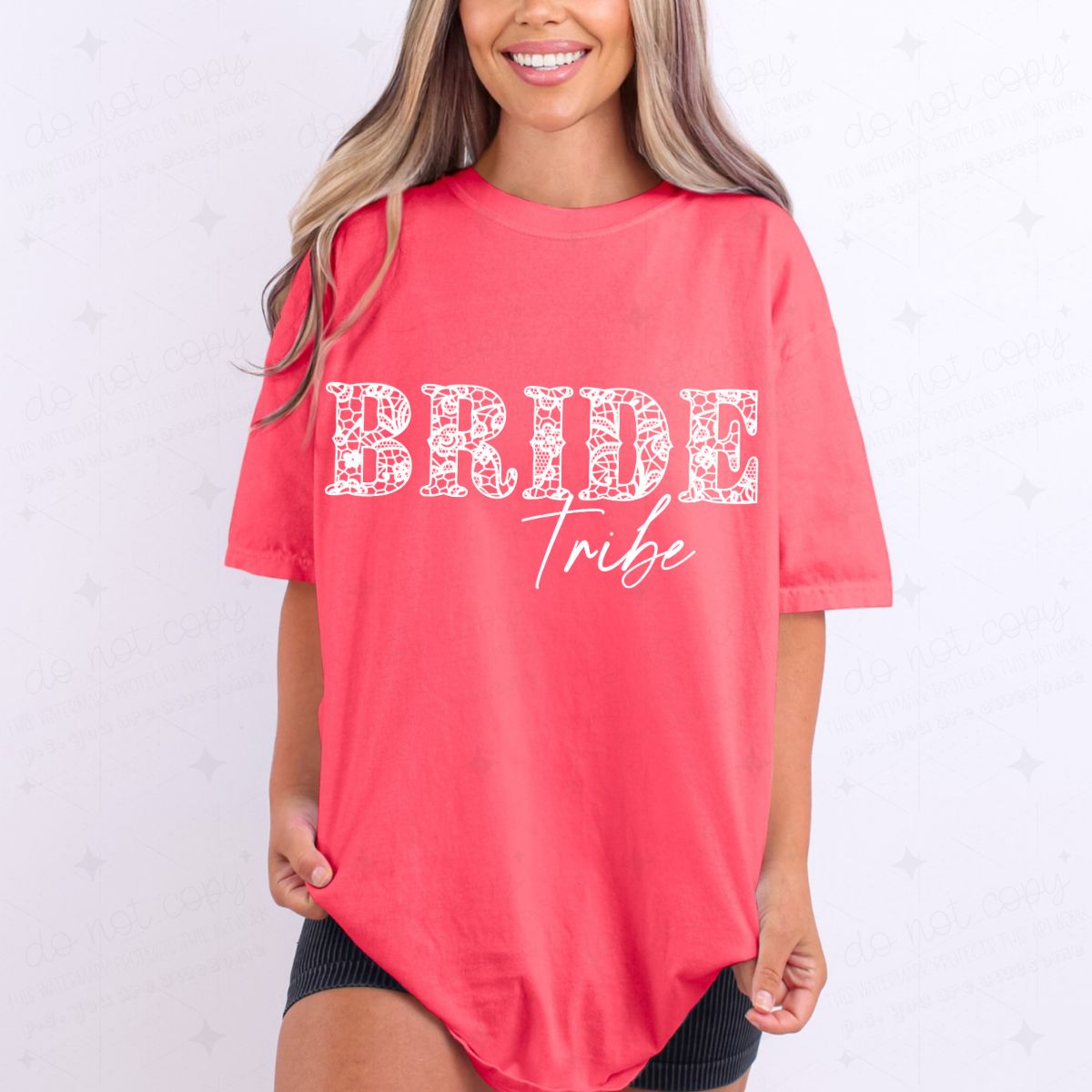 BRIDE TRIBE - FAUX LACE - DTF TRANSFER
