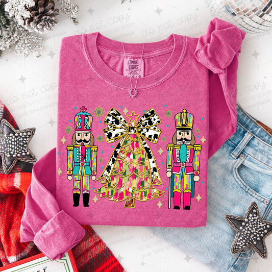 COQUETTE NUTCRACKERS WITH A CHRISTMAS TREE - DTF TRANSFER