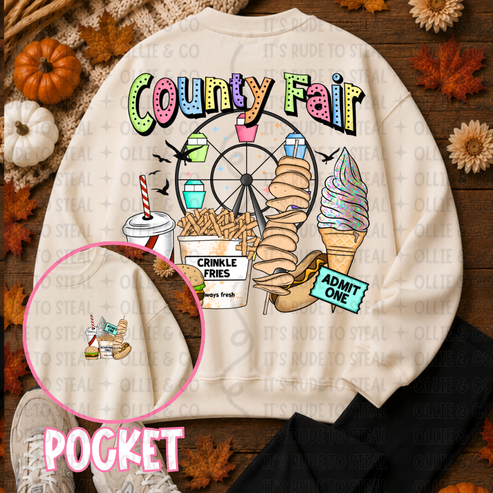 COUNTY FAIR - FRONT+BACK - DTF TRANSFER