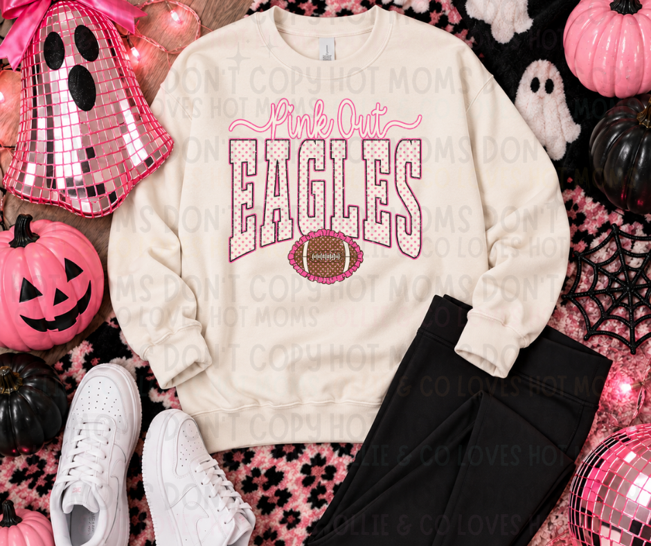 POLKA DOT PINK OUT MASCOTS - DTF TRANSFER