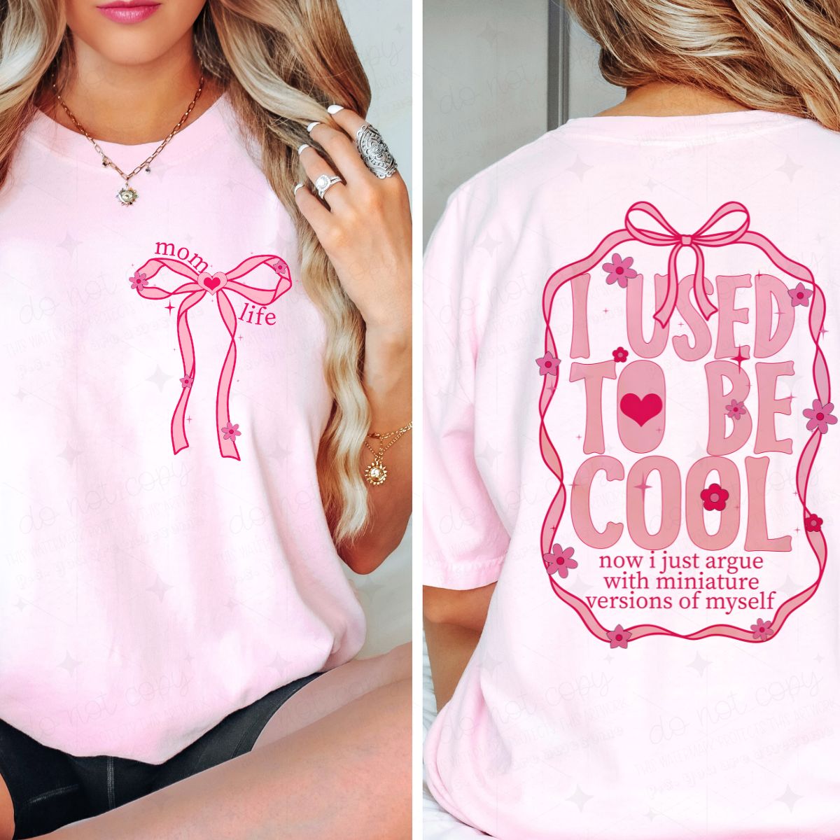 COQUETTE MOM LIFE - FRONT+BACK - DTF TRANSFER