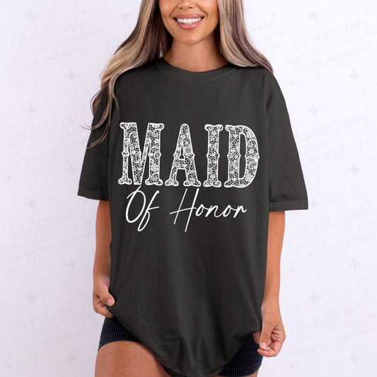 MAID OF HONOR - FAUX LACE - DTF TRANSFER