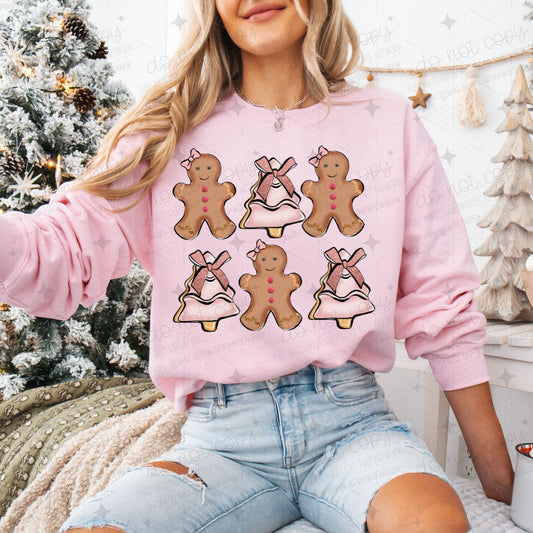COQUETTE GINGERBREAD GIRLYS + CHRISTMAS TREES - DTF TRANSFER