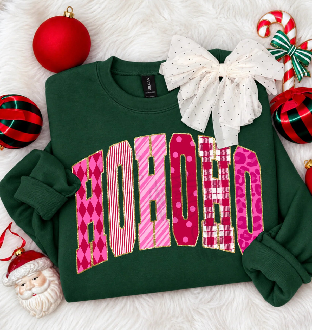 HO HO HO PINK RED - DTF TRANSFER