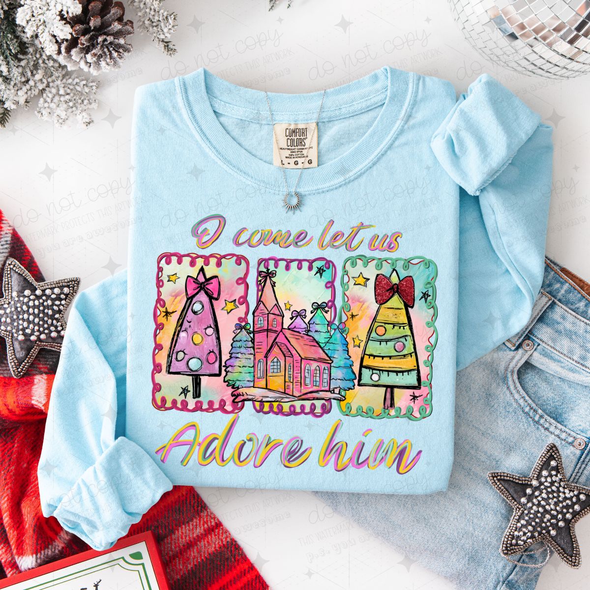 COQUETTE O COME LET US ADORE HIM - DTF TRANSFER