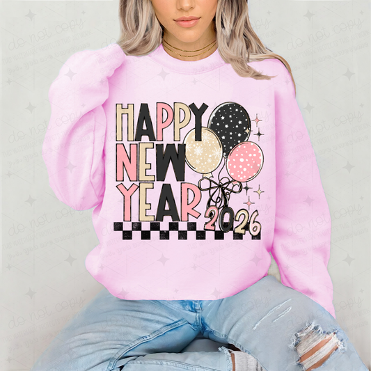 HAPPY NEW YEAR 2026 - DTF TRANSFER