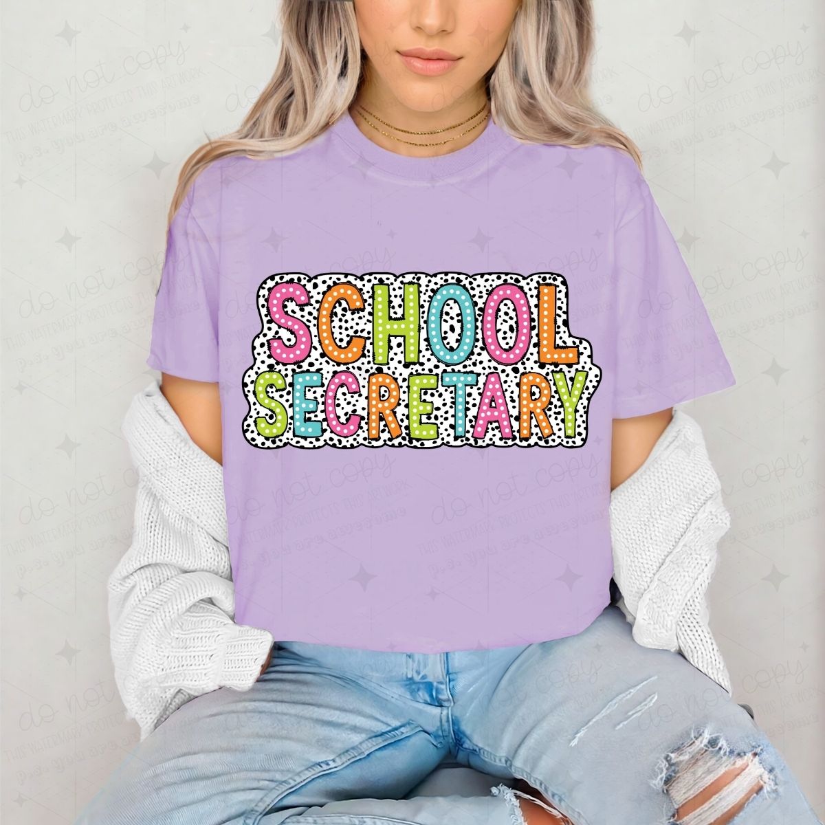 SCHOOL SECRETARY - DTF TRANSFER