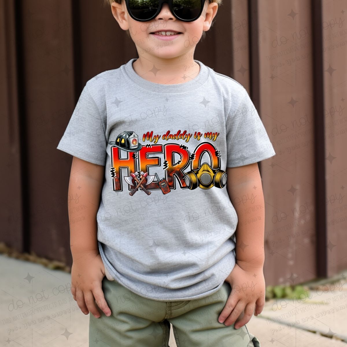 MY DADDY IS MY HERO - DTF TRANSFER