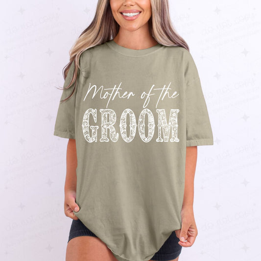 MOTHER OF THE GROOM - FAUX LACE - DTF TRANSFER