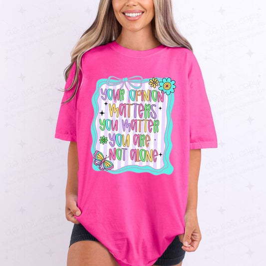 COQUETTE YOU ARE NOT ALONE - DTF TRANSFER