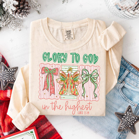 COQUETTE GLORY TO GOD IN THE HIGHEST - DTF TRANSFER