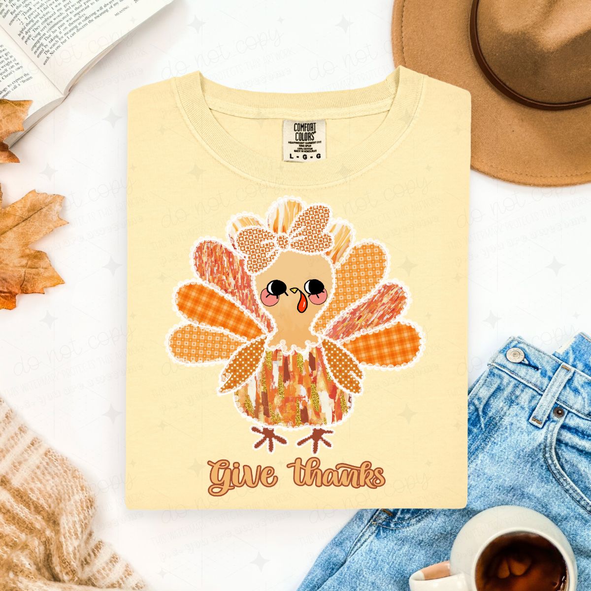 COQUETTE GIVE THANKS - DTF TRANSFER