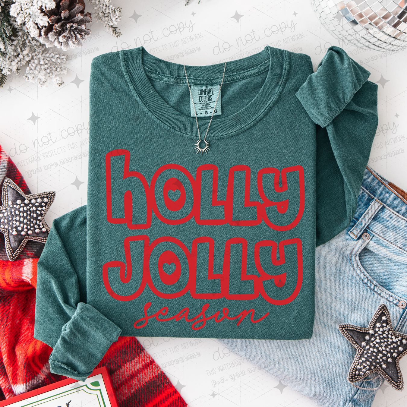 HOLLY JOLLY SEASON - DTF TRANSFER