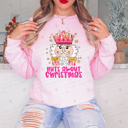 NUTS ABOUT CHRISTMAS - FAUX GLITTER - DTF TRANSFER