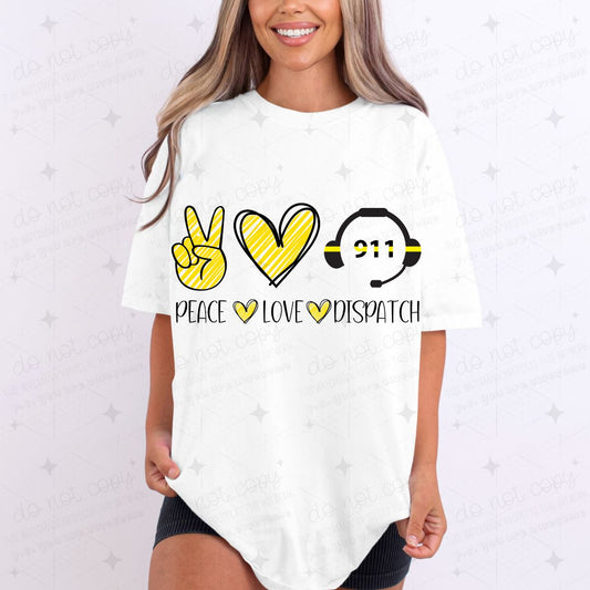 PEACE LOVE DISPATCH - DTF TRANSFER