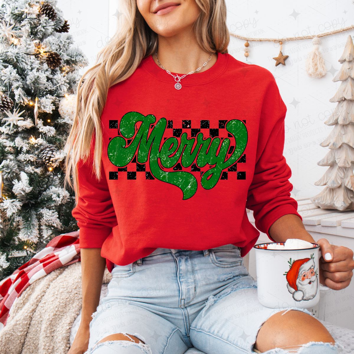 MERRY - GREEN - DTF TRANSFER