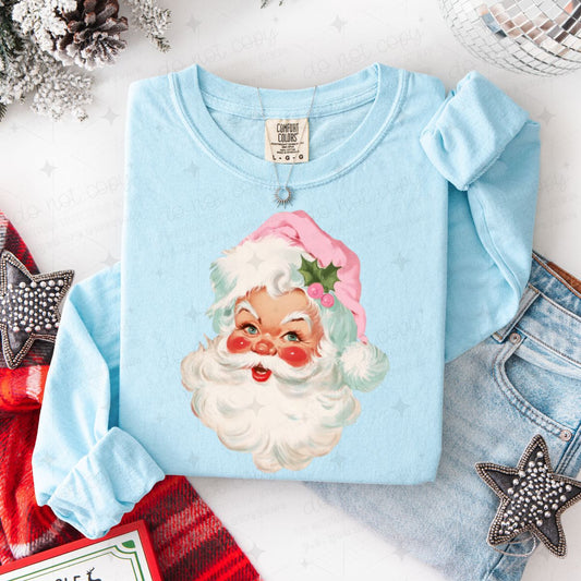 PINK VINTAGE SANTA - DTF TRANSFER