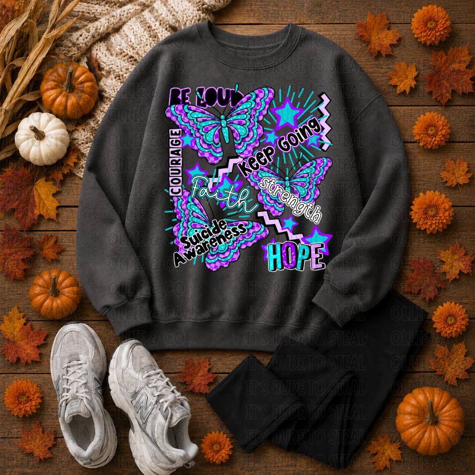 SUICIDE AWARENESS CLUTTER - DTF TRANSFER