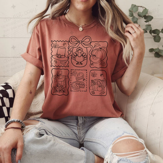 COQUETTE THANKSGIVING FRAMES - COMPLETED TEE