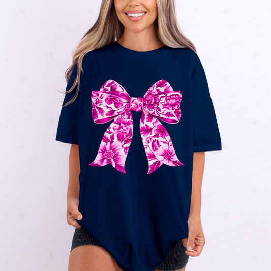 COQUETTE FLORAL BOW - COMPLETED TEE