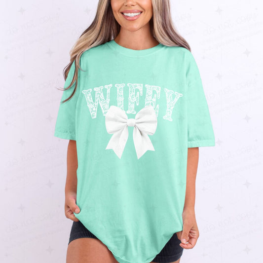 COQUETTE WIFEY - FAUX LACE - DTF TRANSFER