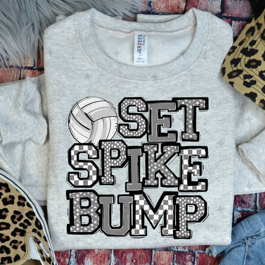 SET SPIKE BUMP - GREY - DTF TRANSFER