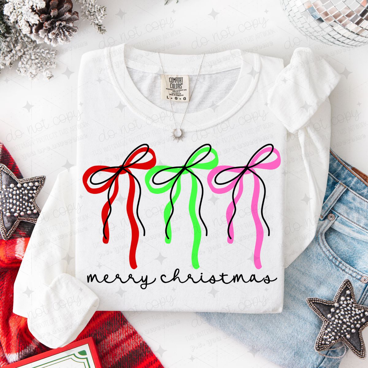 COQUETTE MERRY CHRISTMAS - DTF TRANSFER