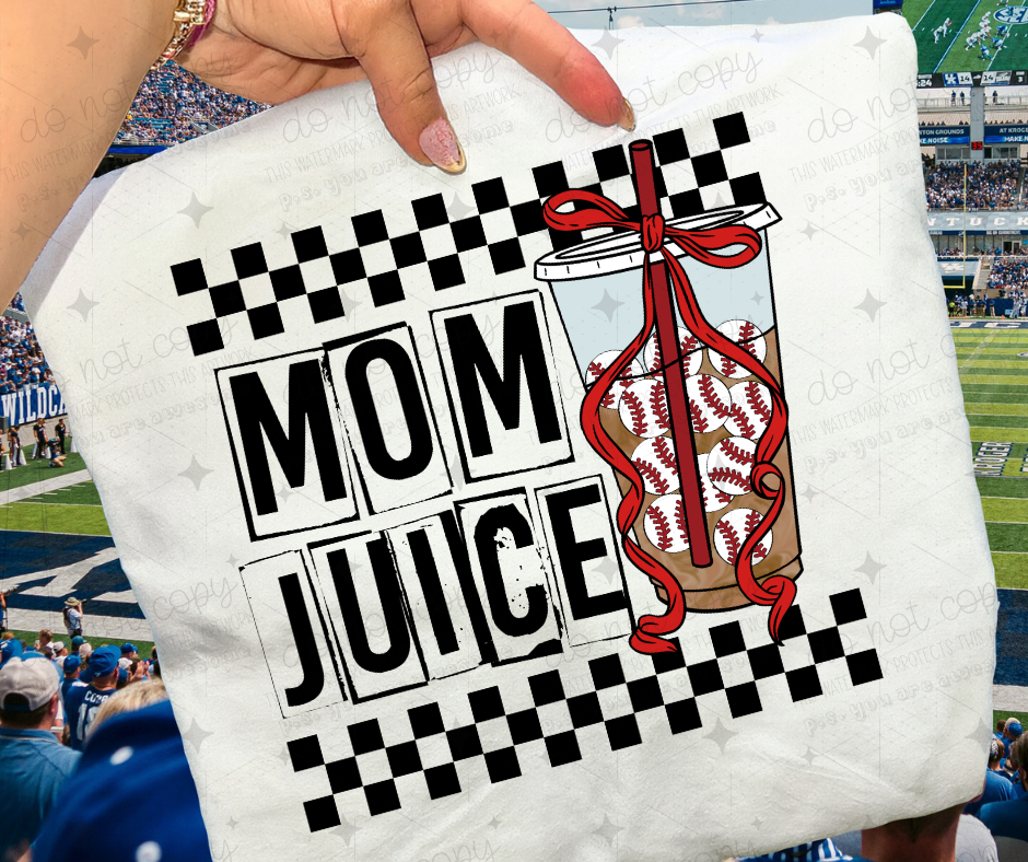 MOM JUICE BASEBALL BLACK - DTF TRANSFER