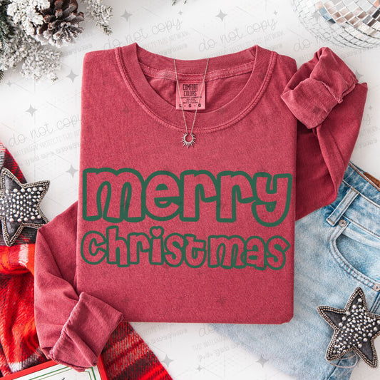 MERRY CHRISTMAS - DTF TRANSFER