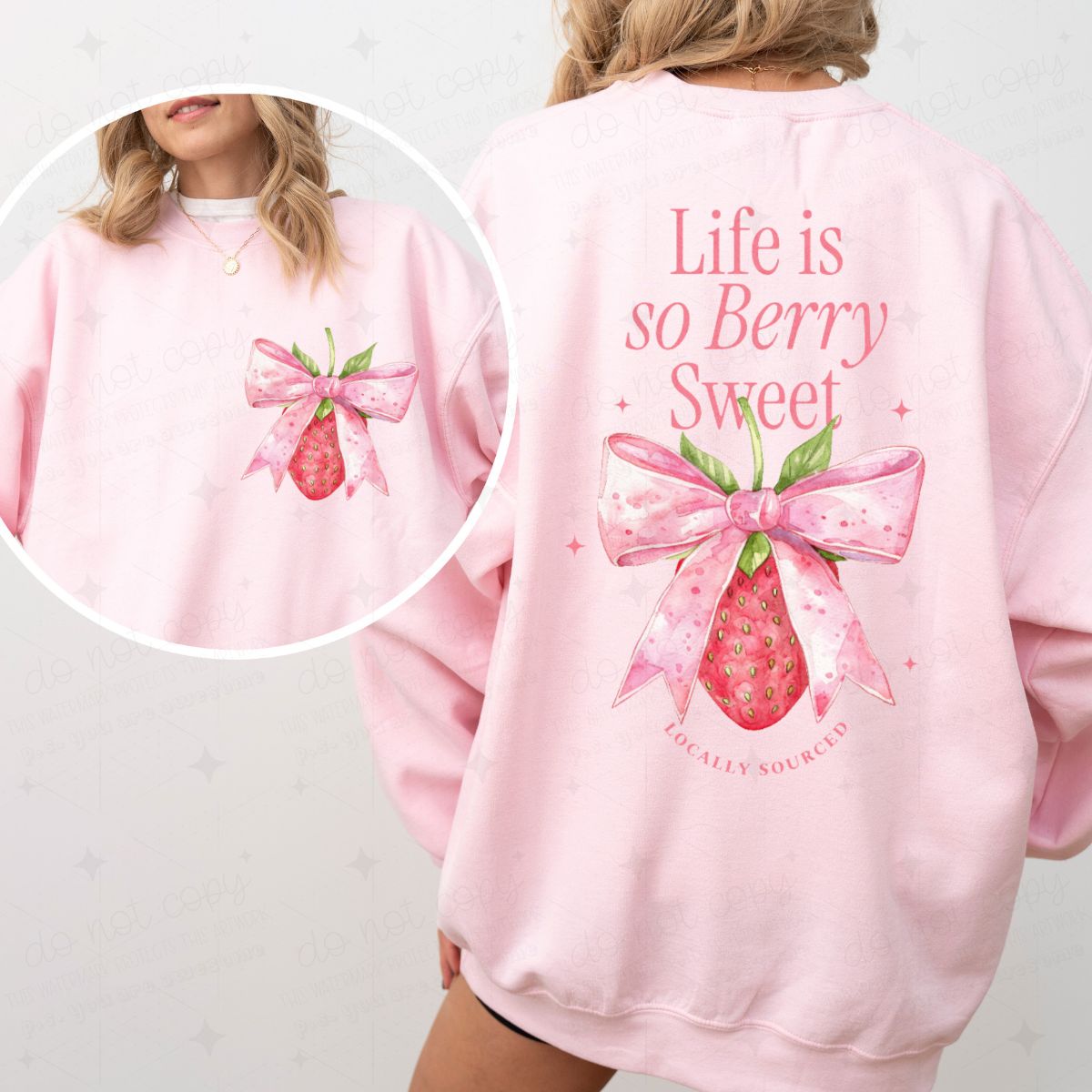 COQUETTE LIFE IS BERRY SWEET - FRONT+BACK - DTF TRANSFER