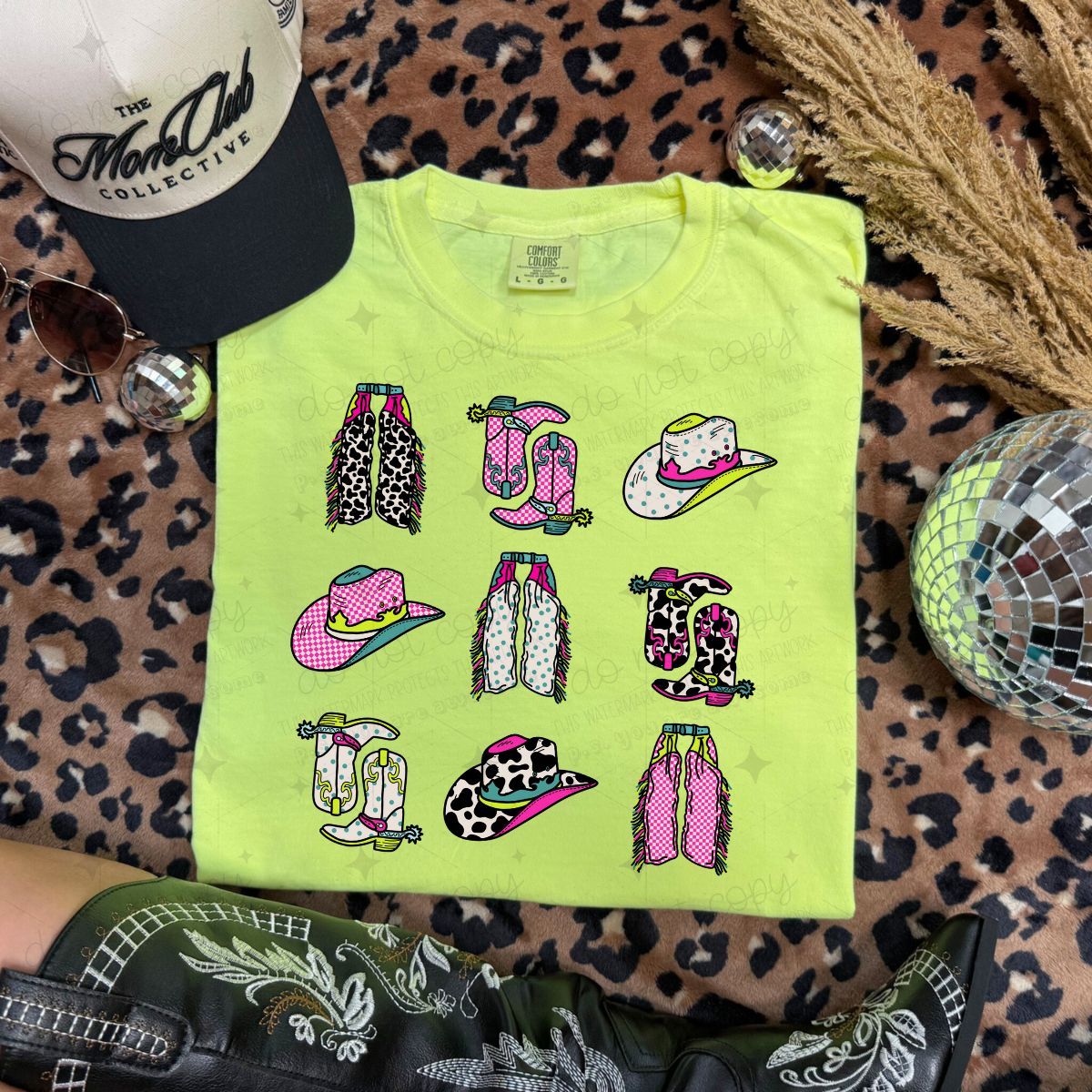 COUNTRY WESTERN THINGS GRID - DTF TRANSFER