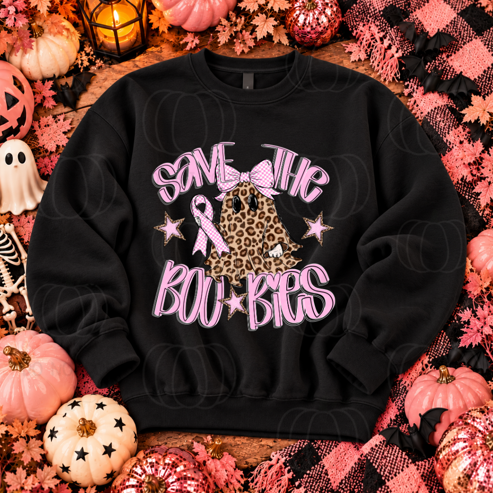 SAVE THE BOOBIES LEOPARD PINK - DTF TRANSFER