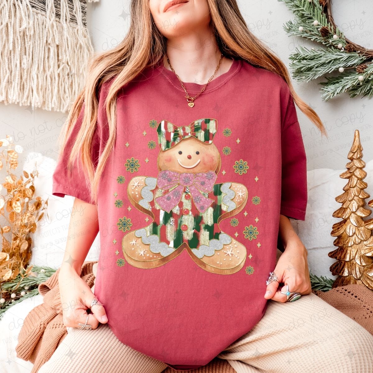 COQUETTE GINGERBREAD MAN - FAUX SEQUIN - DTF TRANSFER